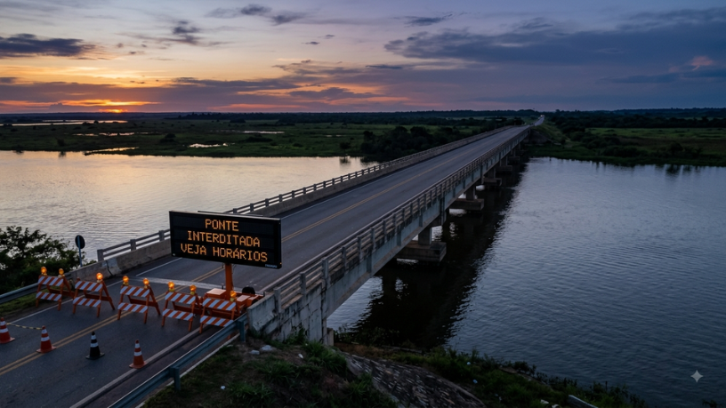 Ponte sobre o Rio Paraguai em Corumbá terá novas interdições: veja quando o trânsito será afetado